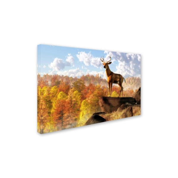 Daniel Eskridge 'Buck Over Autumn Valley' Canvas Art,12x19